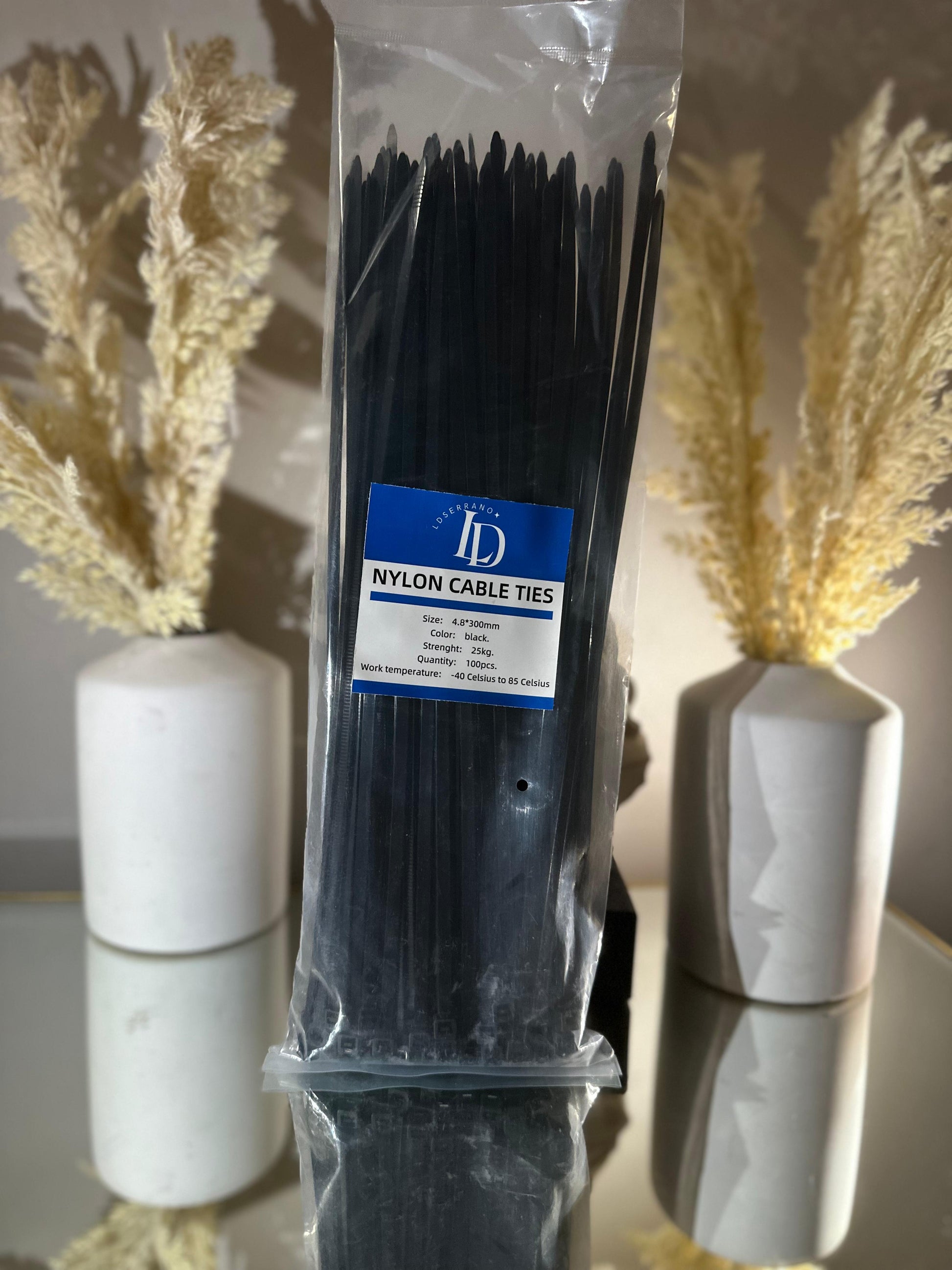 100 bridas para cables de 12 pulgadas, negras, 50 lb, resistentes a los rayos UV, para interiores y exteriores, autoblocantes